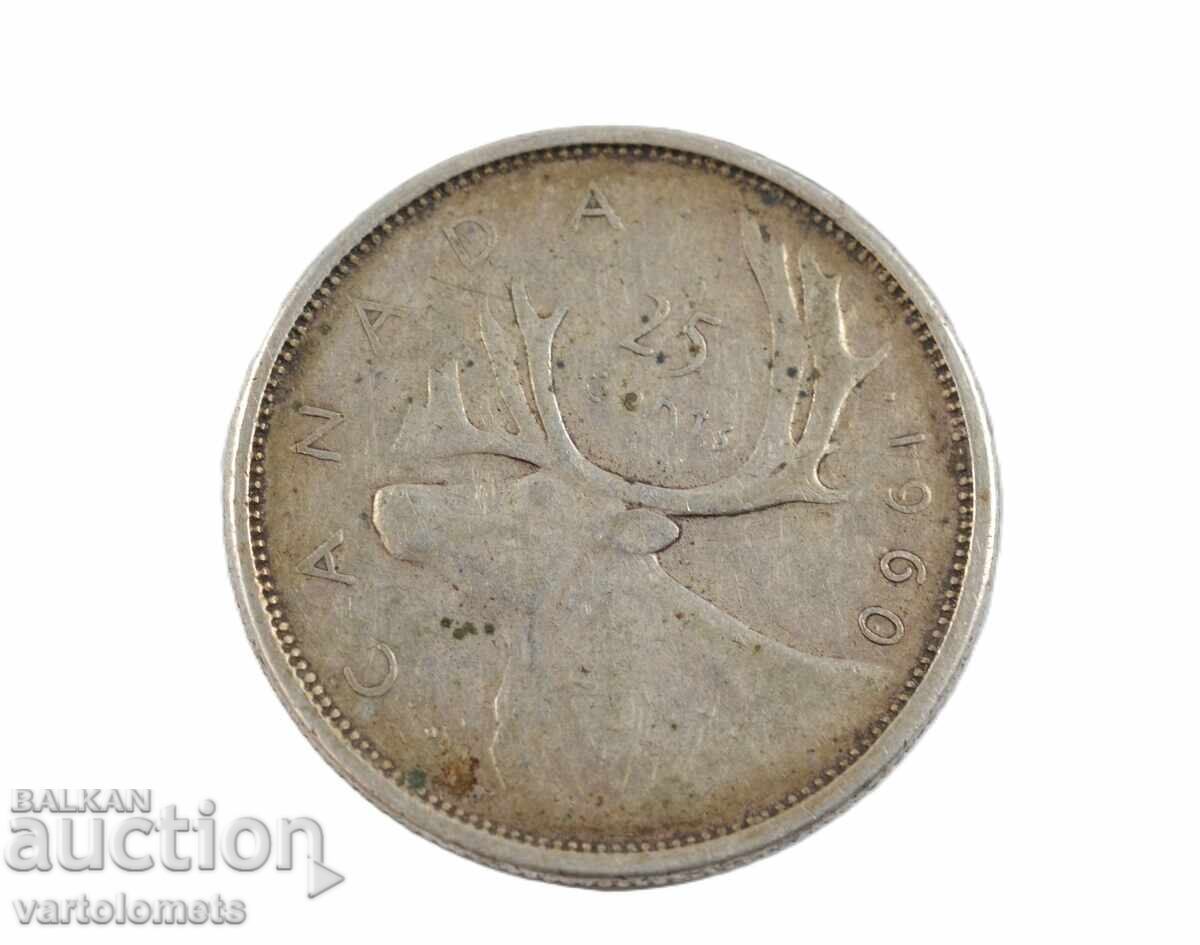 25 цента 1960 - Канада › Кралица Елизабет II 25 цента 1960 - Канада › Кралица Елизабет II