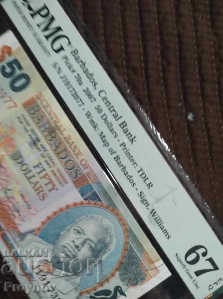 50 Dollars-Barbados 67 EPQ 50 Dollars-Barbados 67 EPQ