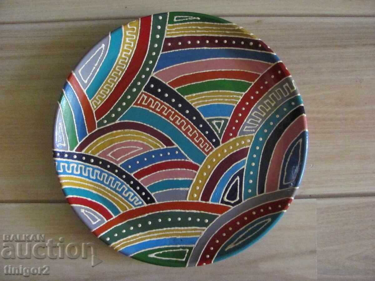 Αυθεντικό κεραμικό πιάτο για διακόσμηση, υπογεγραμμένο - 5