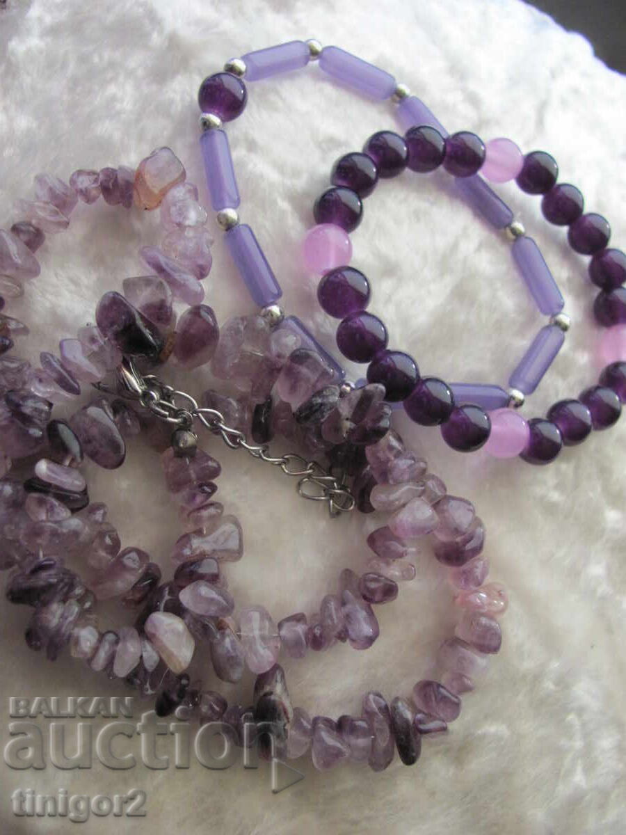 Delivery of Bracelet and necklace set - amethyst