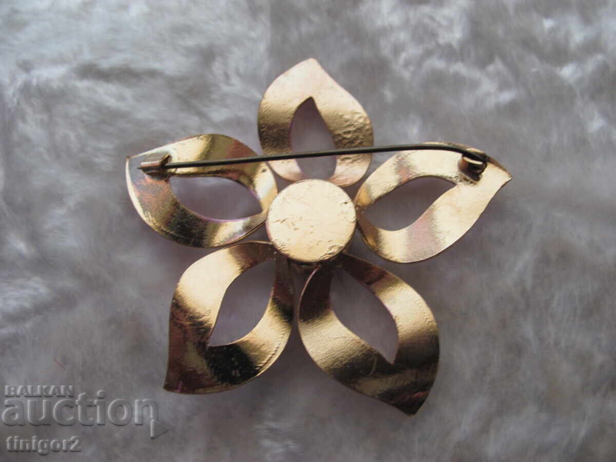 Delivery of Beautiful brooch - flower with a semi-precious stone