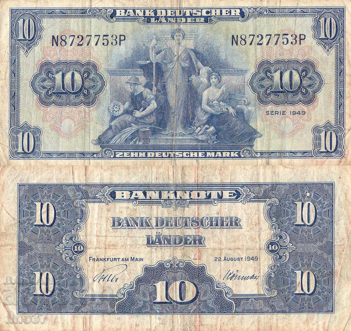 tino37 - GERMANIA /REPUBLICA FEDERALĂ/ - 10 MARCI - 1949