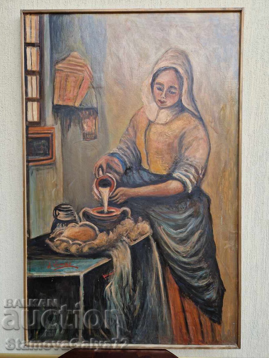 Auction  Unique - Huge Masterful Oil Painting on Canvas