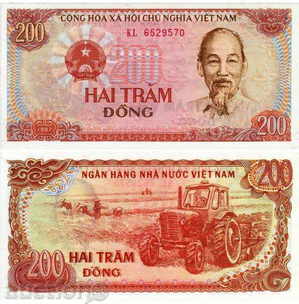 +++ VIETNAM 200 DONG 1987 UNC +++