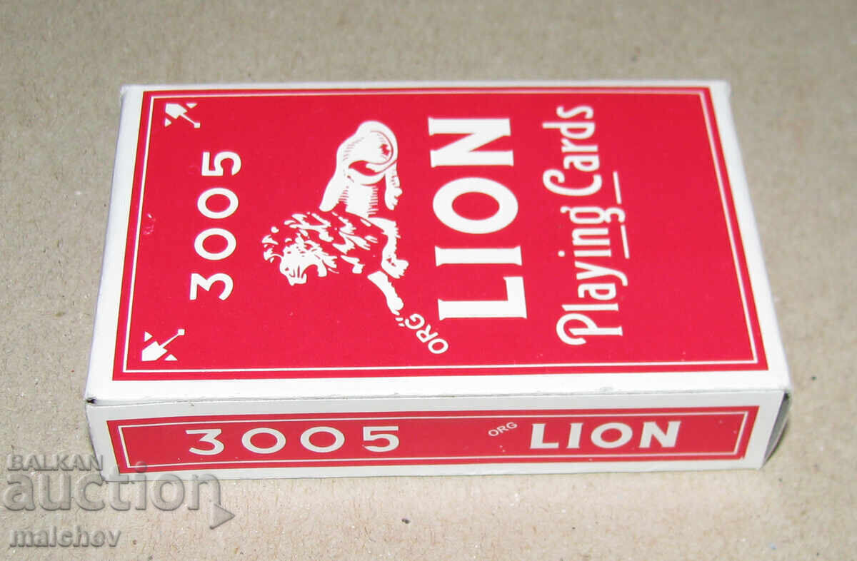Delivery of Sealed new deck of playing cards Lion 3005 box red Delivery of Sealed new deck of playing cards Lion 3005 box red