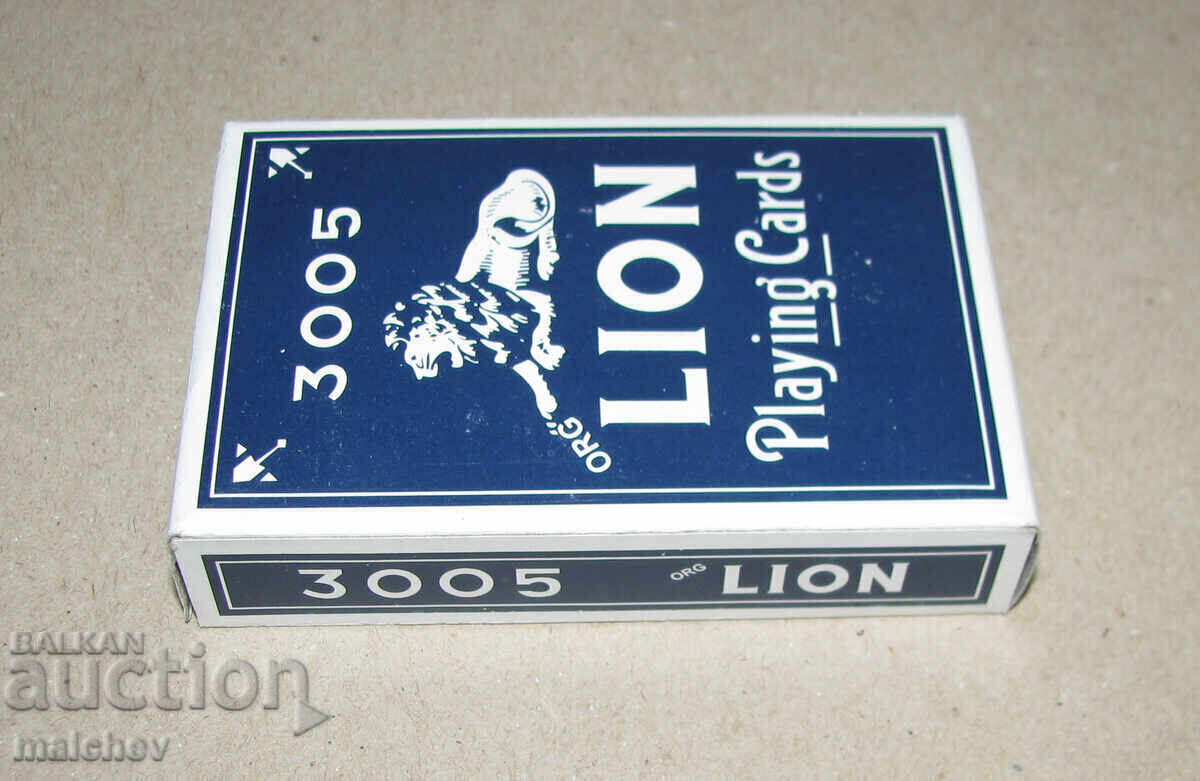 Delivery of Sealed new deck of playing cards Lion 3005 box blue Delivery of Sealed new deck of playing cards Lion 3005 box blue