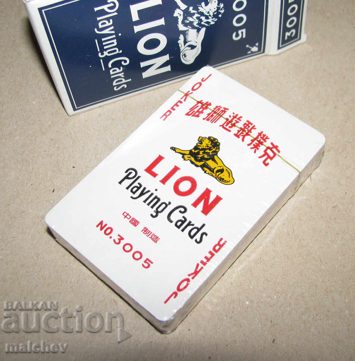 Sealed new deck of playing cards Lion 3005 box blue Sealed new deck of playing cards Lion 3005 box blue