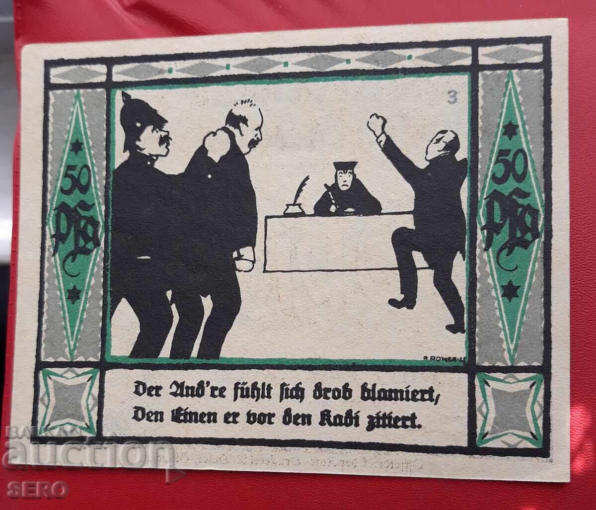 Τραπεζογραμμάτιο-Γερμανία-Σαξονία-Μύλσεν Σεντ Γιάκομπ-50 πφένιγκ 1921 Τραπεζογραμμάτιο-Γερμανία-Σαξονία-Μύλσεν Σεντ Γιάκομπ-50 πφένιγκ 1921