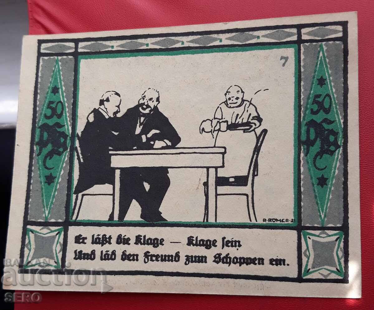 Банкнота-Германия-Саксония-Мюлсен Сент Якоб-50 пфенига 1921