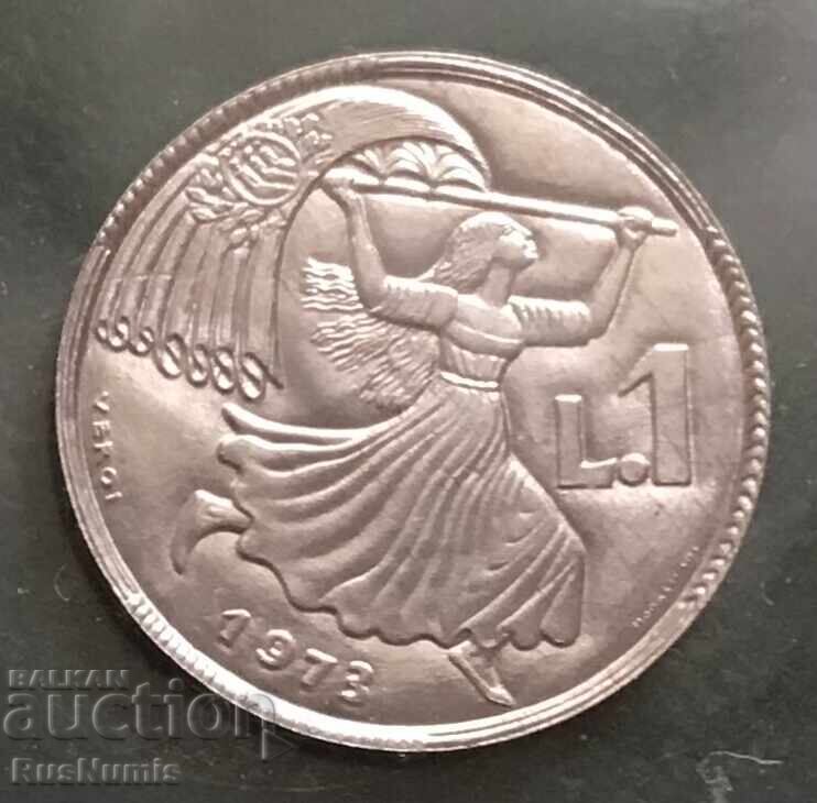 Σαν Μαρίνο. 1 λίρα 1973 με τιμή 5.00 BGN | € 2.56
