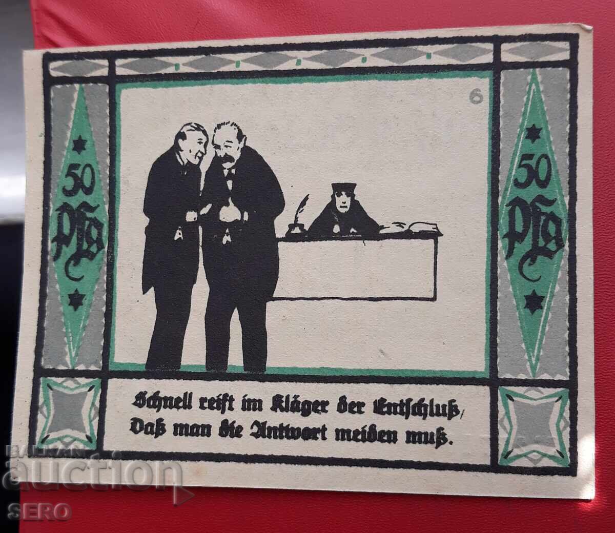 Banknote - Germany - Saxony - Mülsen St. Jacob - 50 Pfennig 1921