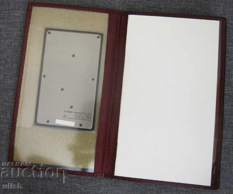 CANON Palmtronic LC-6 αριθμομηχανή με δερμάτινο σημειωματάριο με τιμή 40.00 BGN | € 20.45