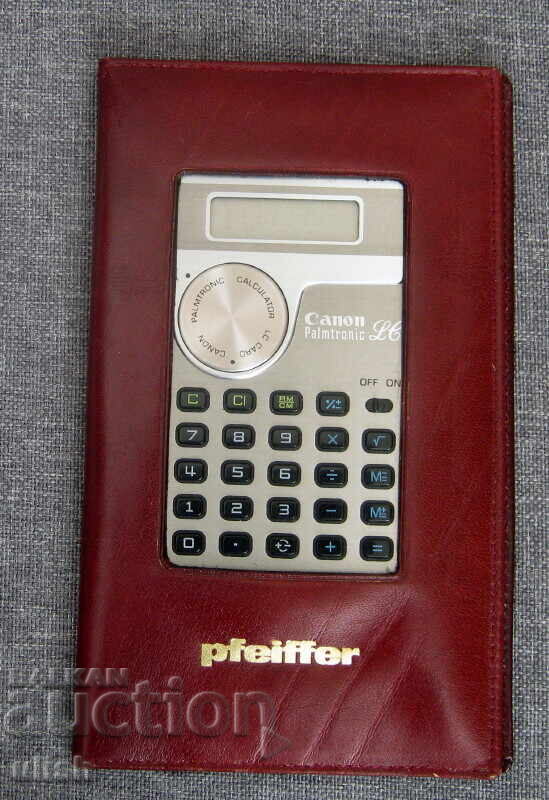 CANON Palmtronic LC-6 αριθμομηχανή με δερμάτινο σημειωματάριο