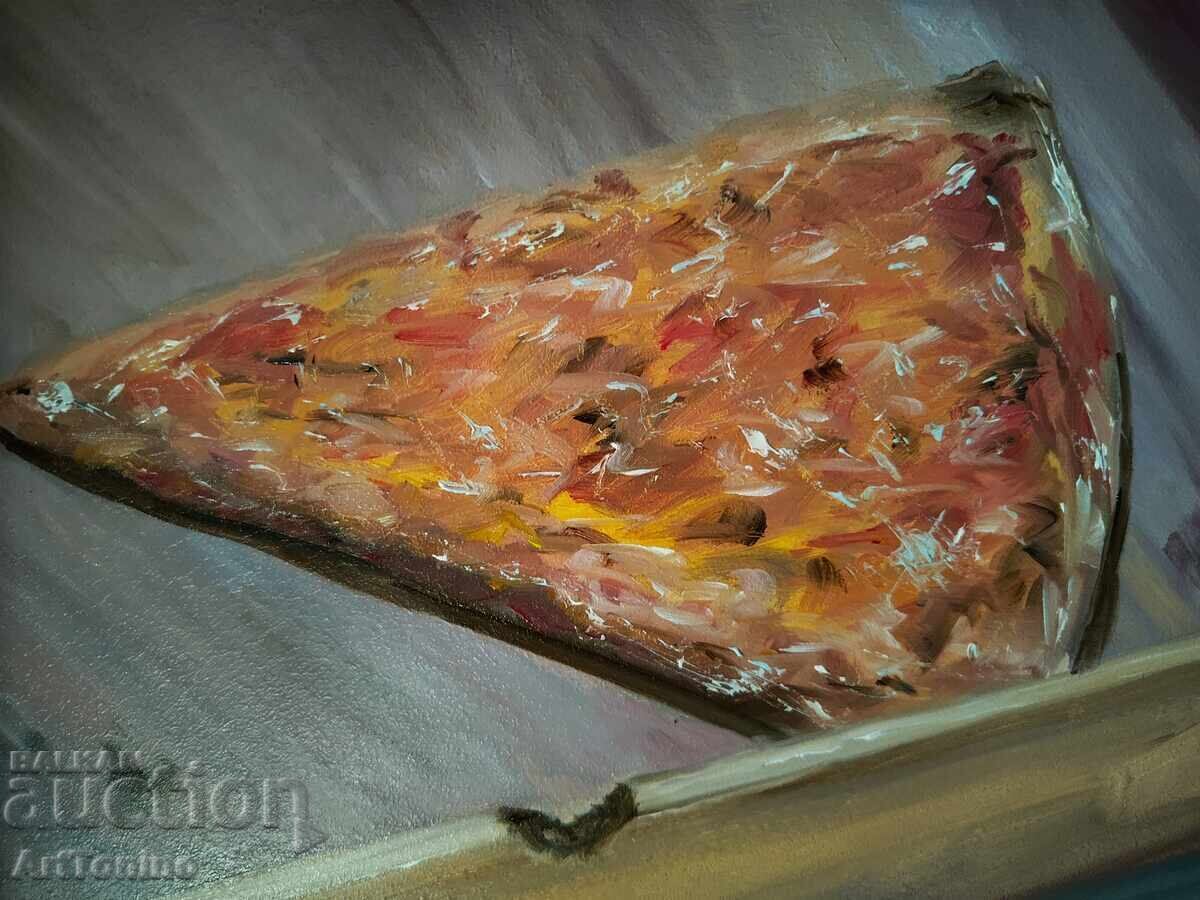 Ελαιογραφία - Νεκρή φύση - Κομμάτι πίτσα - Α. Ιορδάνωφ με τιμή 59.90 BGN | € 30.63