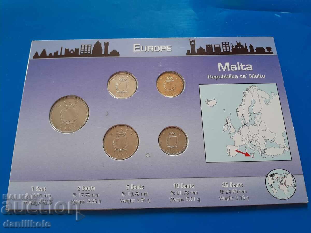 *$*Y*$* Malta Coin Set Before Euro - UNC *$*Y*$* - 5