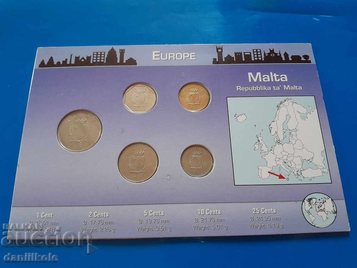 *$*Y*$* Malta Coin Set Before Euro - UNC *$*Y*$* - 6