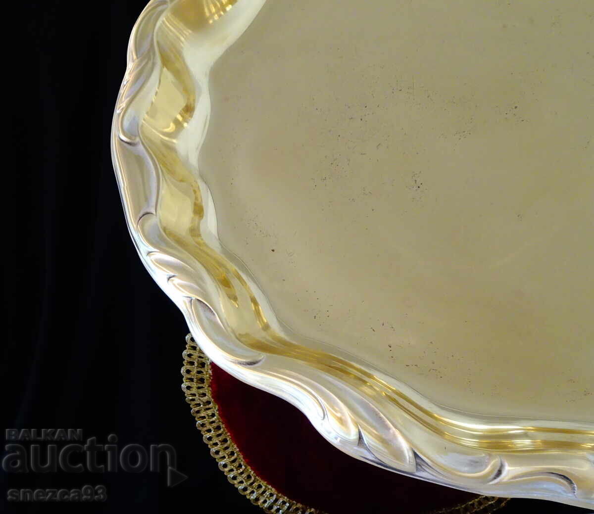 Auction  WMF Bronze Tray on Legs, 38 cm, 1 kg, Baroque