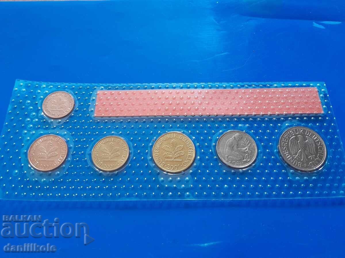 *$*Y*$* GERMANY FRG SET 2001 F - STUTTGART - UNC *$*Y*$* - 5 *$*Y*$* GERMANY FRG SET 2001 F - STUTTGART - UNC *$*Y*$* - 5