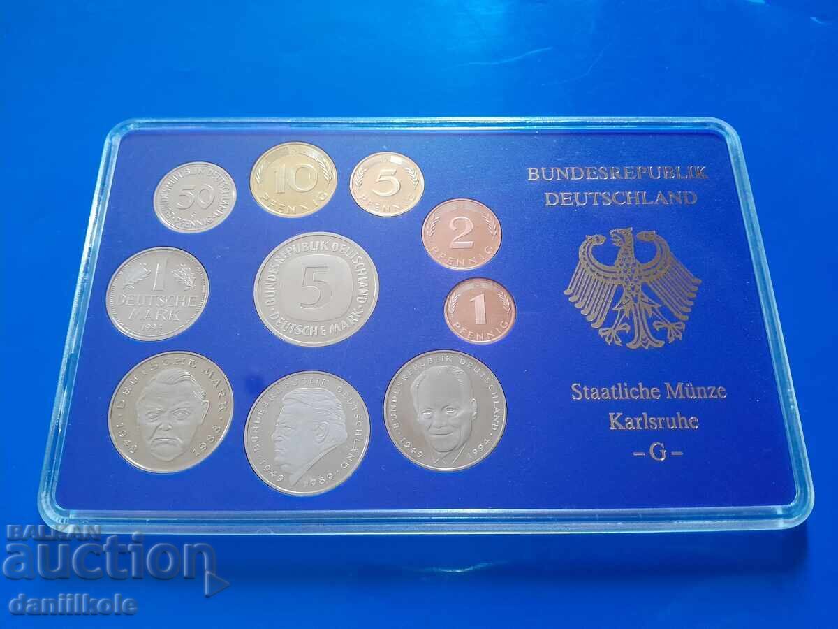 *$*Y*$* ΓΕΡΜΑΝΙΑ FRG ΣΕΤ 1994 G - ΚΑΡΛΣΡΟΥΗ - UNC *$*Y*$* με τιμή 68.26 BGN | € 34.90
