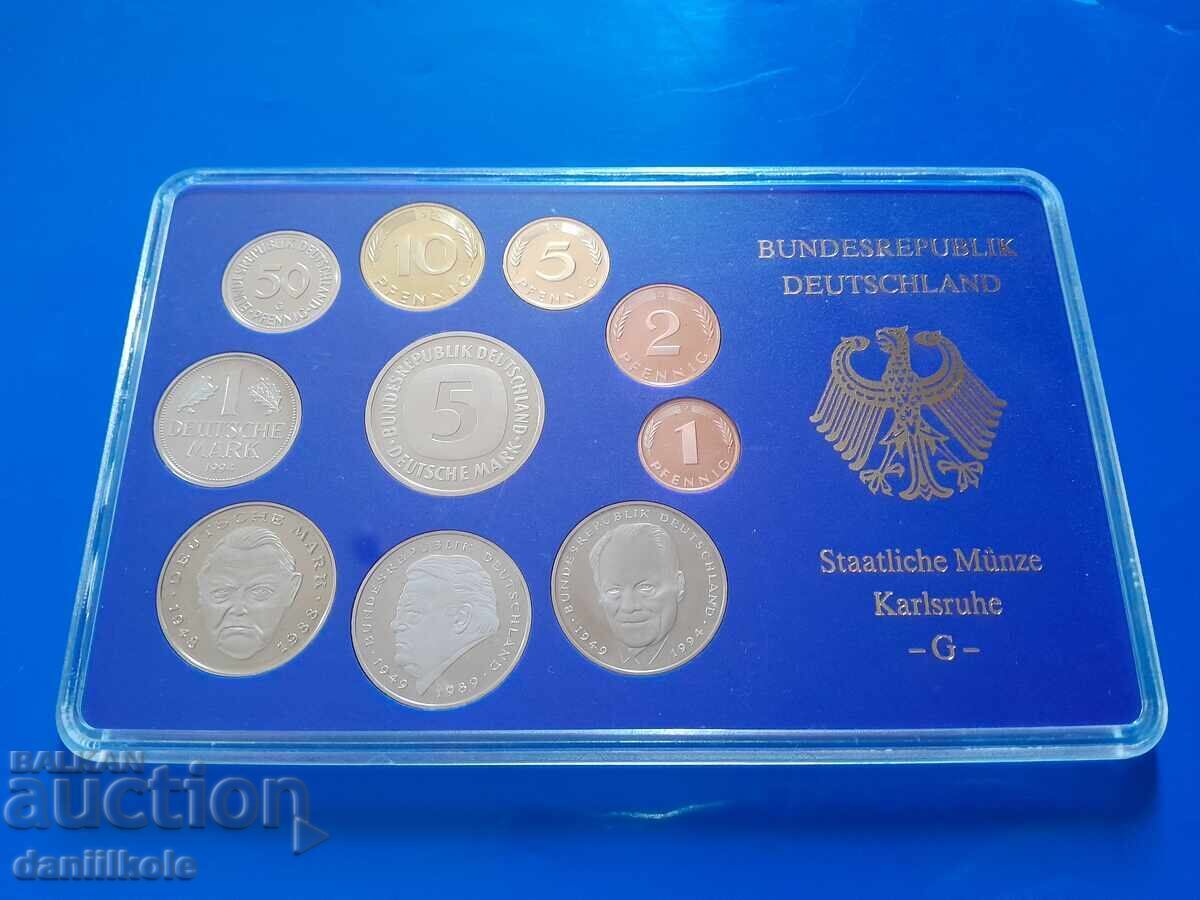 *$*Y*$* ΓΕΡΜΑΝΙΑ FRG ΣΕΤ 1994 G - ΚΑΡΛΣΡΟΥΗ - UNC *$*Y*$*