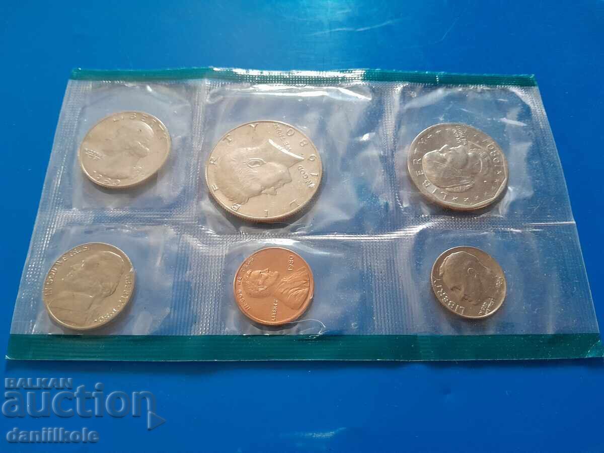 *$*Y*$* ΗΠΑ ΣΕΤ 1980 ΧΩΡΙΣ ΓΡΑΜΜΑ - ΜΕ ΔΟΛΑΡΙΟ - UNC *$*Y*$* με τιμή 36.97 BGN | € 18.90