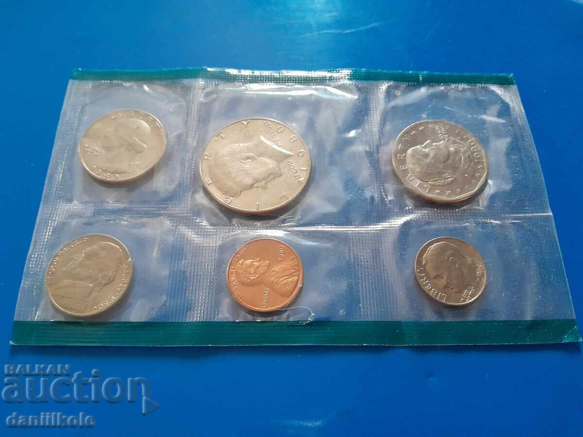 Δημοπρασία *$*Y*$* ΗΠΑ ΣΕΤ 1980 ΧΩΡΙΣ ΓΡΑΜΜΑ - ΜΕ ΔΟΛΑΡΙΟ - UNC *$*Y*$*