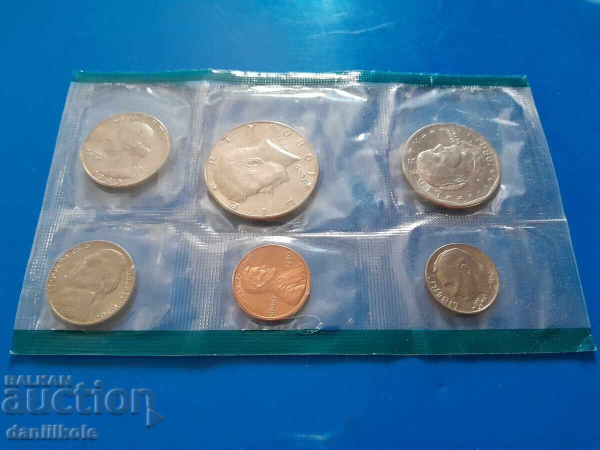 Παράδοση *$*Y*$* ΗΠΑ ΣΕΤ 1980 ΧΩΡΙΣ ΓΡΑΜΜΑ - ΜΕ ΔΟΛΑΡΙΟ - UNC *$*Y*$*