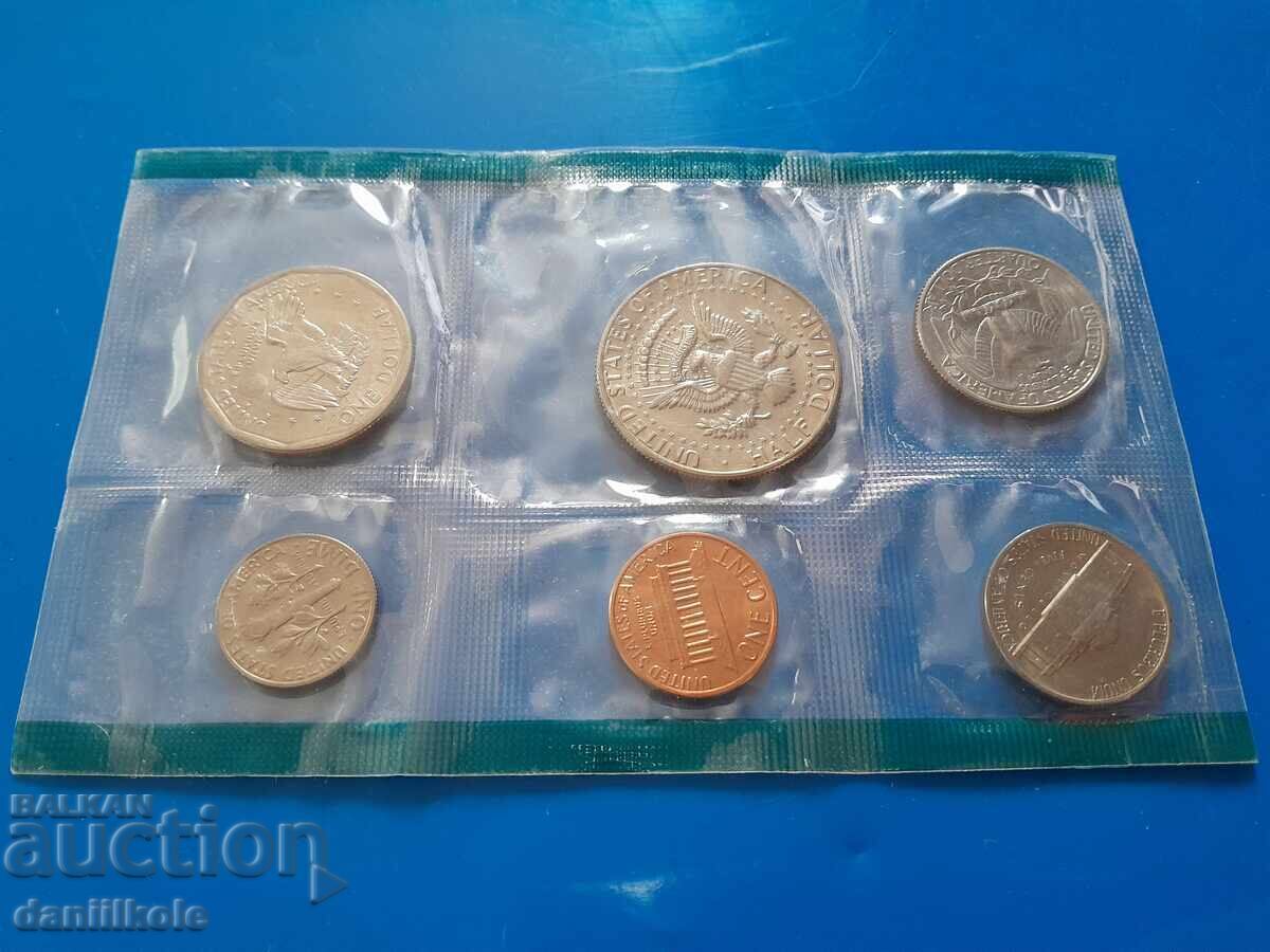 *$*Y*$* ΗΠΑ ΣΕΤ 1980 ΧΩΡΙΣ ΓΡΑΜΜΑ - ΜΕ ΔΟΛΑΡΙΟ - UNC *$*Y*$* - 7