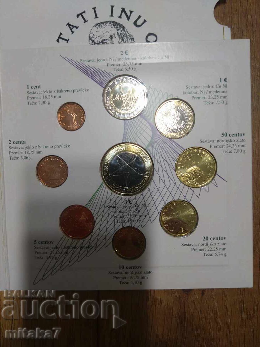 Set of coins 2008, Slovenia with price 44.00 BGN | € 22.50 Set of coins 2008, Slovenia with price 44.00 BGN | € 22.50