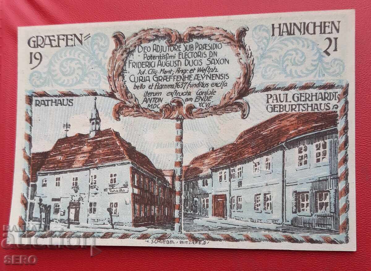 Banknote - Germany - Saxony - Gröfenhaynchen - 10 Pfennig 1921 with price 2.00 BGN | € 1.02
