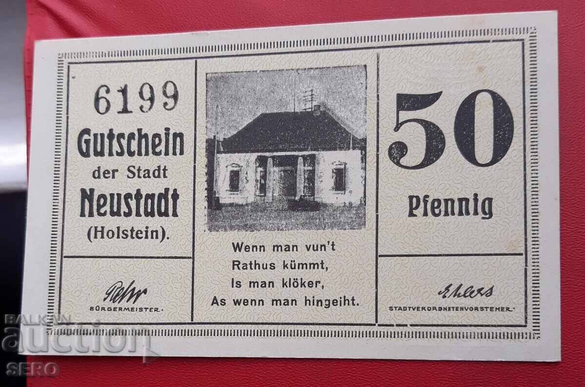 Banknote-Germany-Schleswig-Holstein-Neustadt-50 pfennig