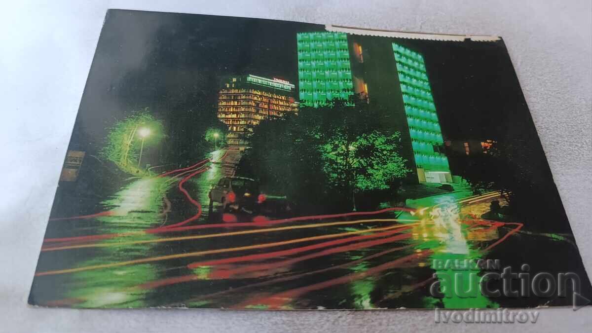 Ταχυδρομική κάρτα Χρυσή Άμμος Νυχτερινή θέα 1971