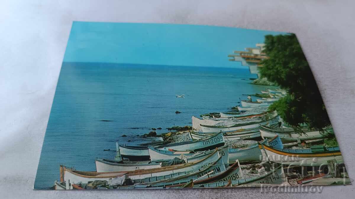 Postcard Pomorie Fisherman's Wharf 1986