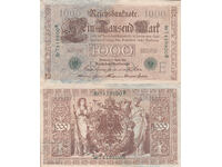 tino37 - GERMANIA - 1000 MARCI /ȘTAMPILĂ VERDE/ - 1910 - VF+