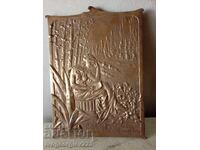 Panou vechi, basorelief în stil art nouveau