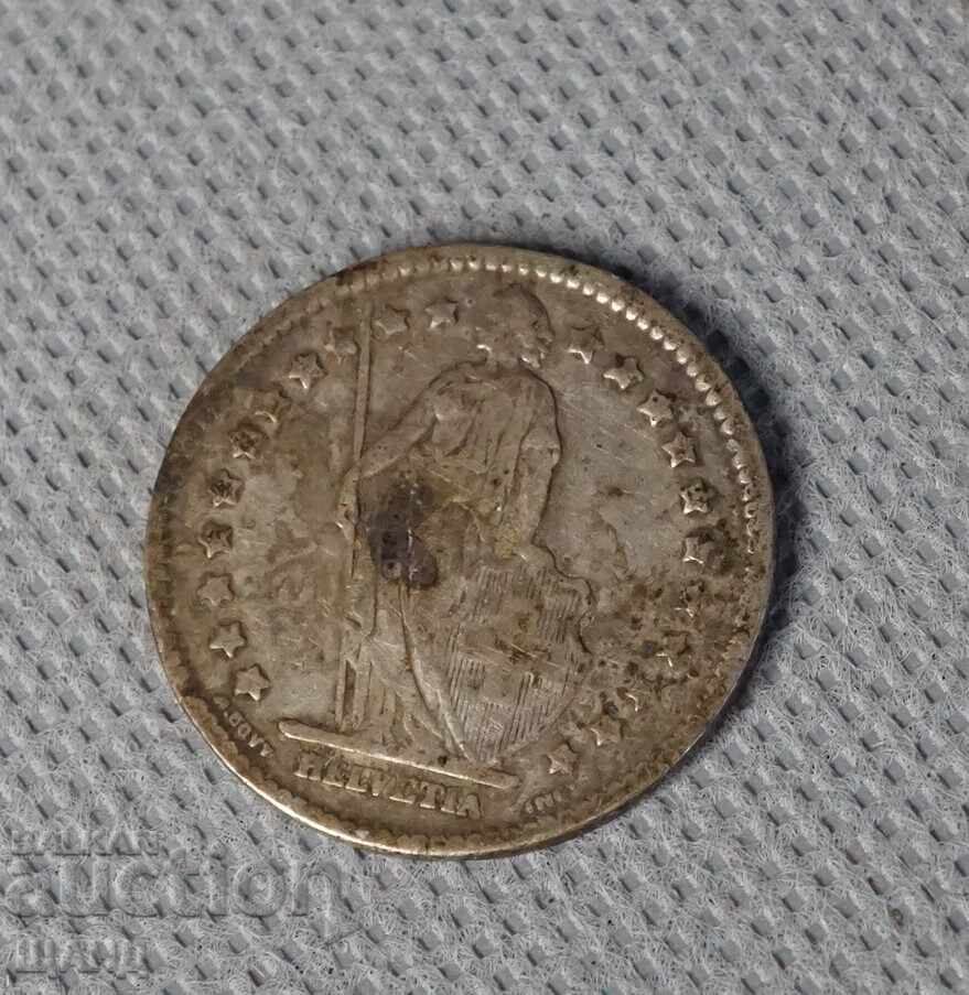 1912 Switzerland Silver Coin 1 Franc with price 10.35 BGN | € 5.29