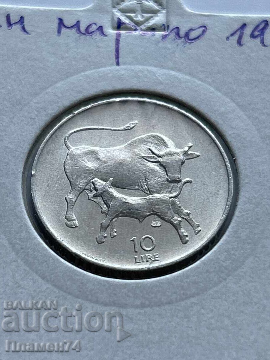10 λίρες 1972 Σαν Μαρίνο