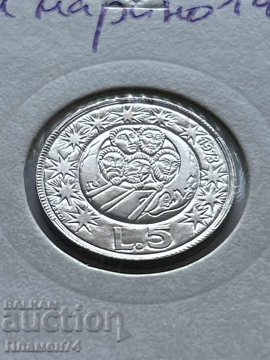 5 Lire 1973 San Marino