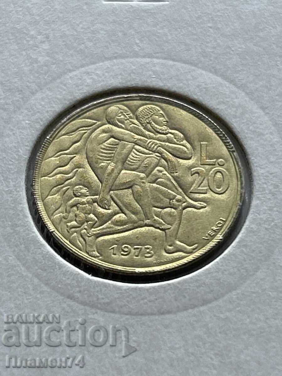 20 λίρες 1973 Σαν Μαρίνο με τιμή 4.00 BGN | € 2.05