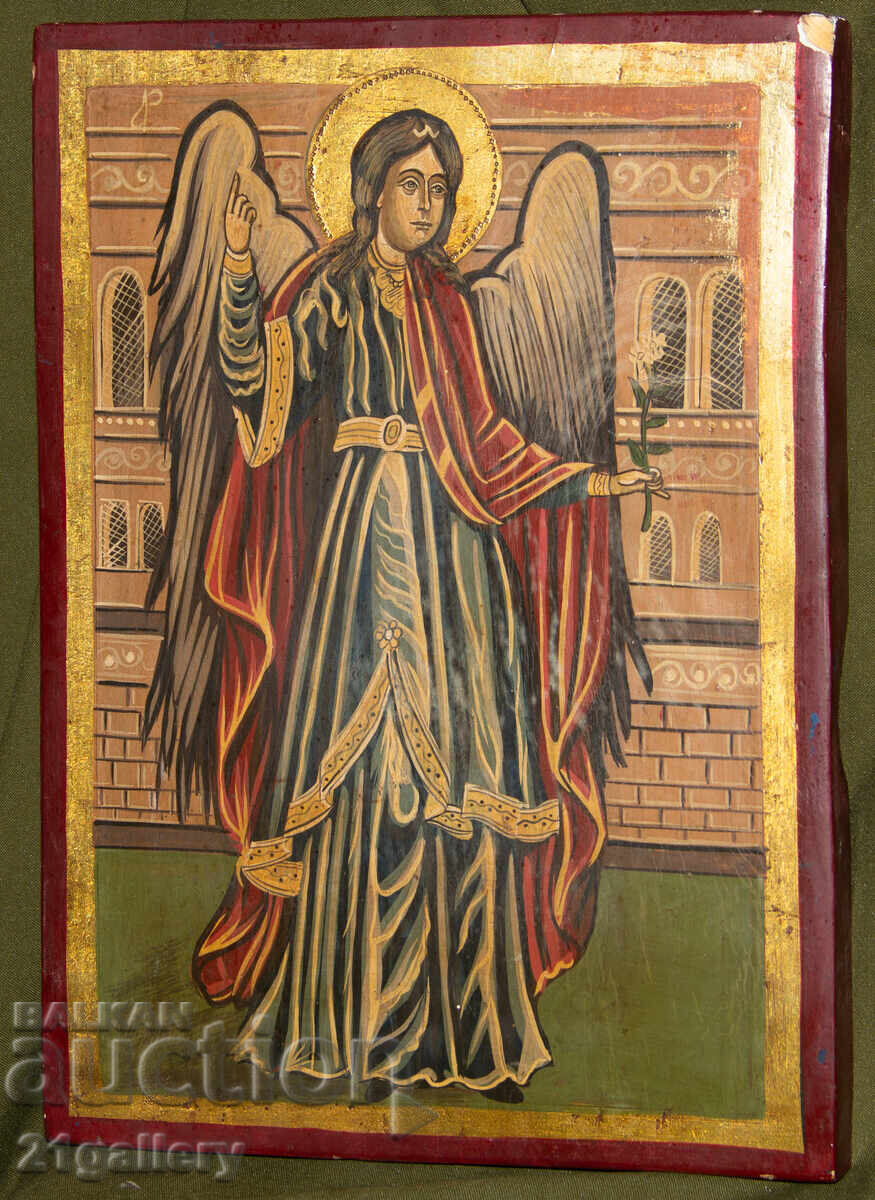 Χειροποίητη αγιογραφία τέμπερα Αρχάγγελος Γαβριήλ