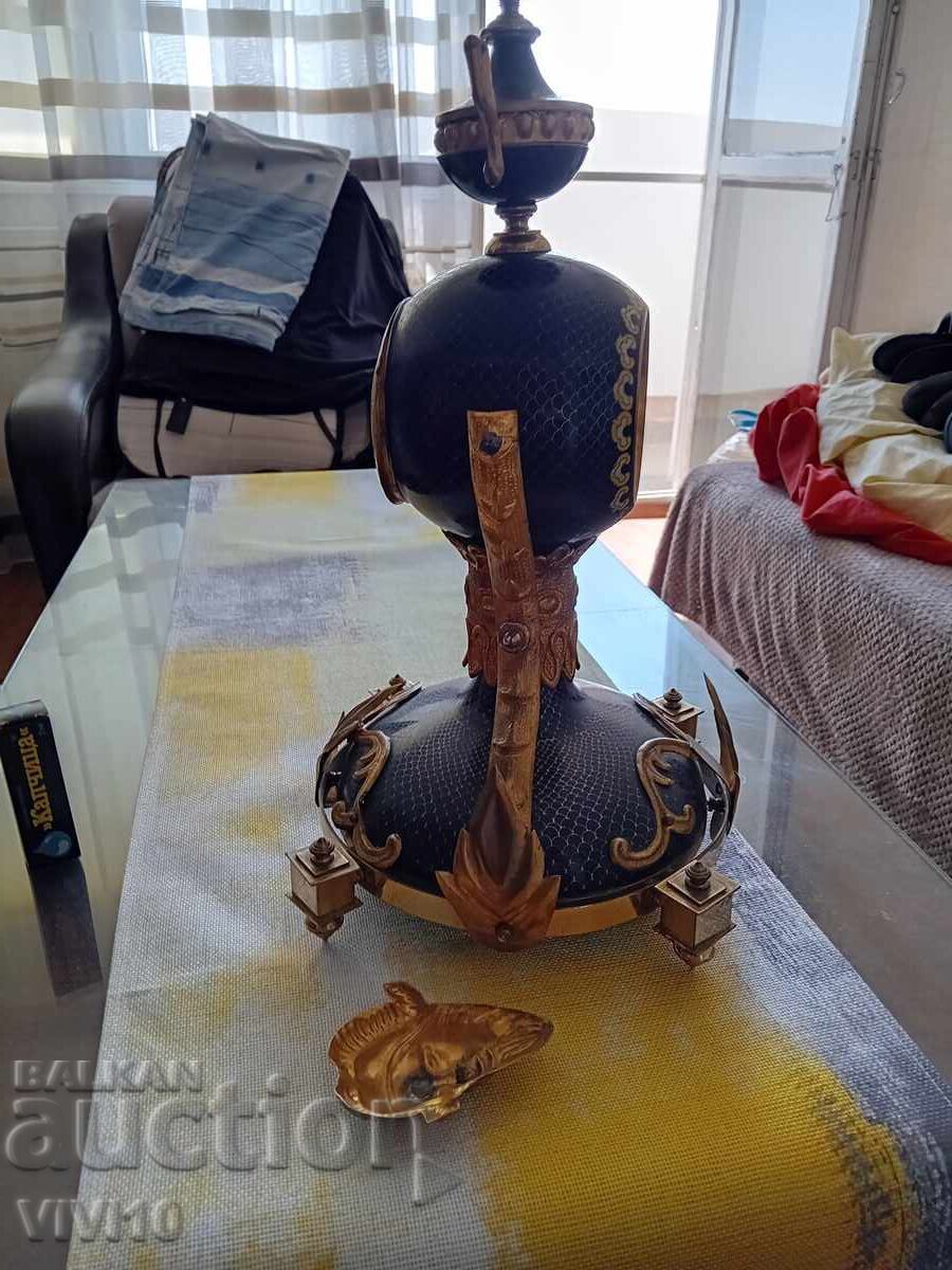 Fireplace clock, cloisonné, with battery with price 150.00 BGN | € 76.69