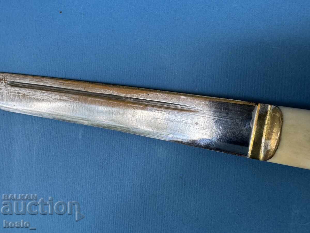 Old knife with a bone handle - 5