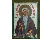 Icoană pictată manual Sfântul Ioan de Rila, vopsele tempera