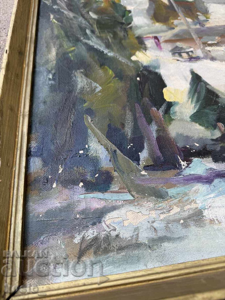 Παλιά ζωγραφική ελαιογραφία υπογεγραμμένη με τιμή 200.00 BGN | € 102.26