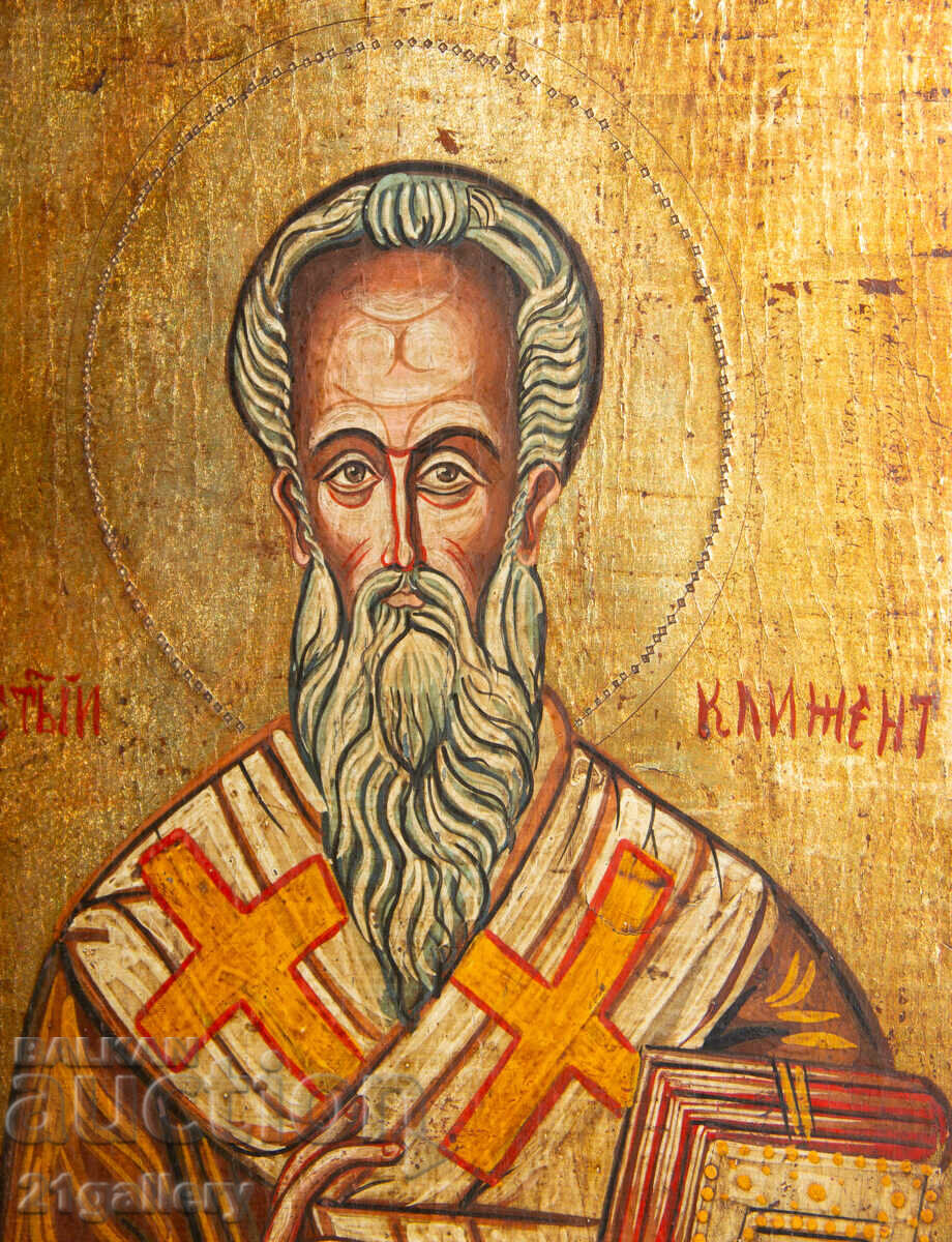 Delivery of Hand-painted icon, tempera, Saint Clement