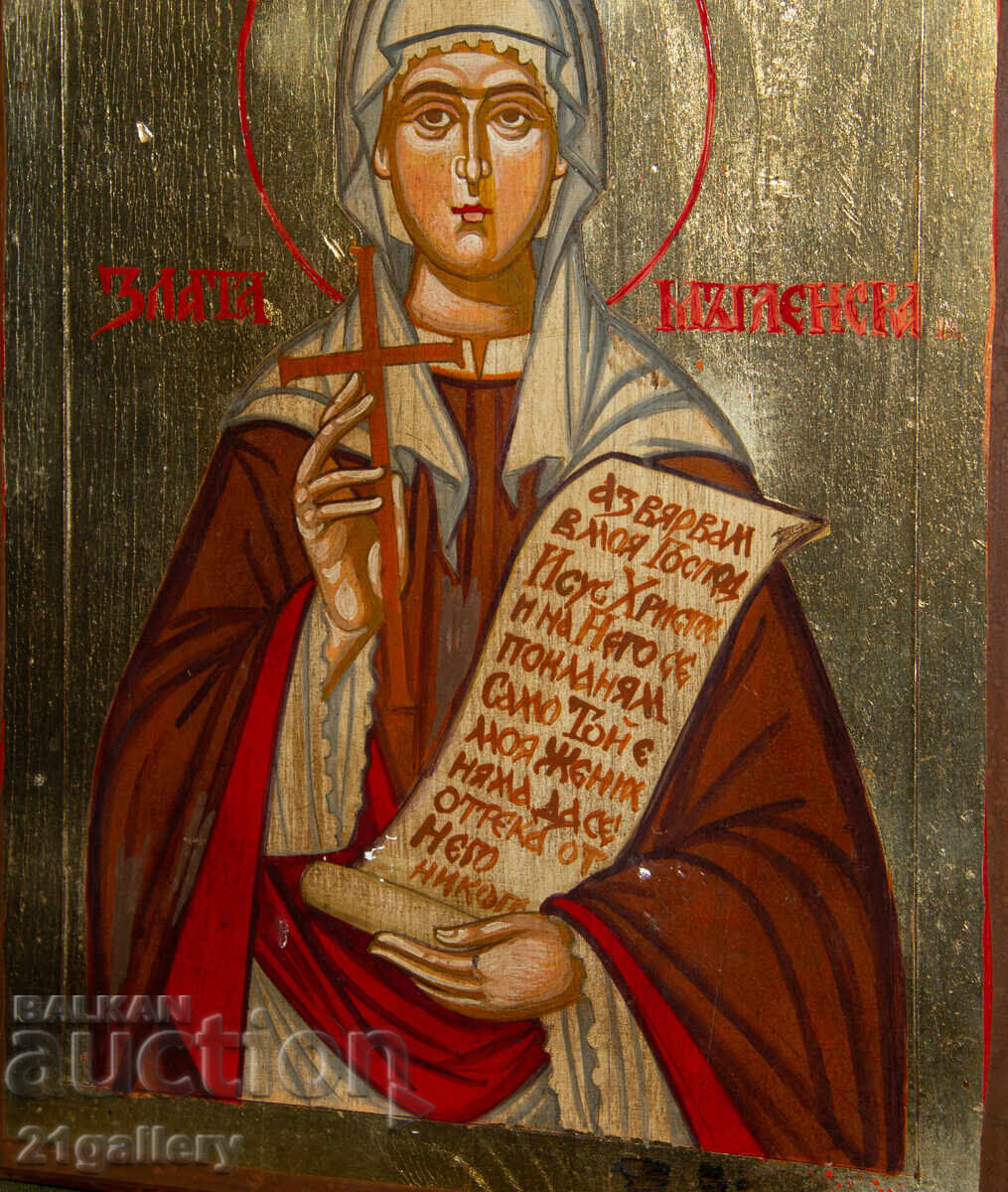 Icoană pictată manual, tempera, Sfânta Zlata din Muglen - 5 Icoană pictată manual, tempera, Sfânta Zlata din Muglen - 5