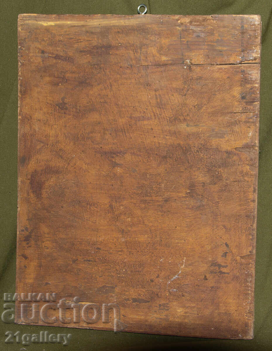 Hand-painted icon of the Holy Mother with the Child, tempera - 7