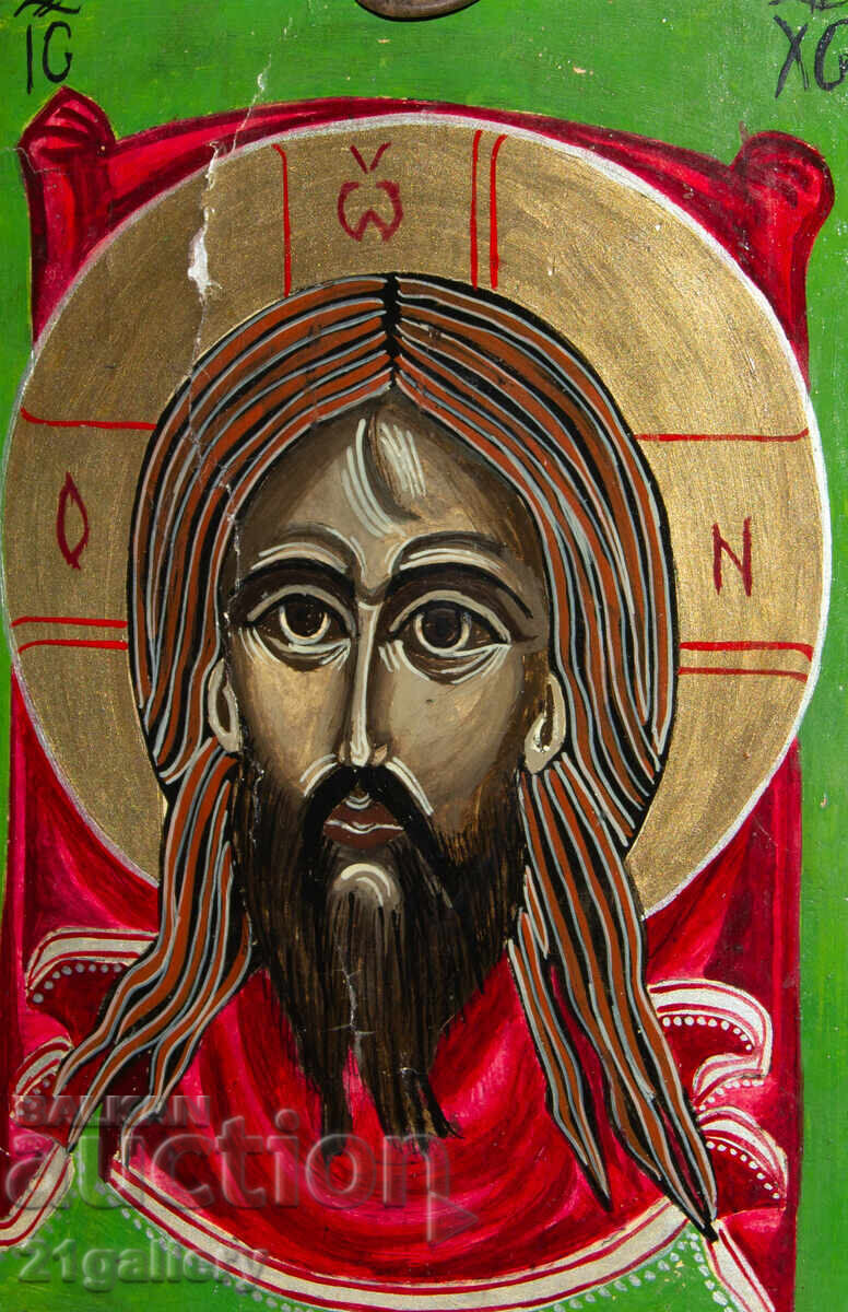 Χειροποίητη εικόνα, με τέμπερα, Ιησούς Χριστός με τιμή 300.00 BGN | € 153.39