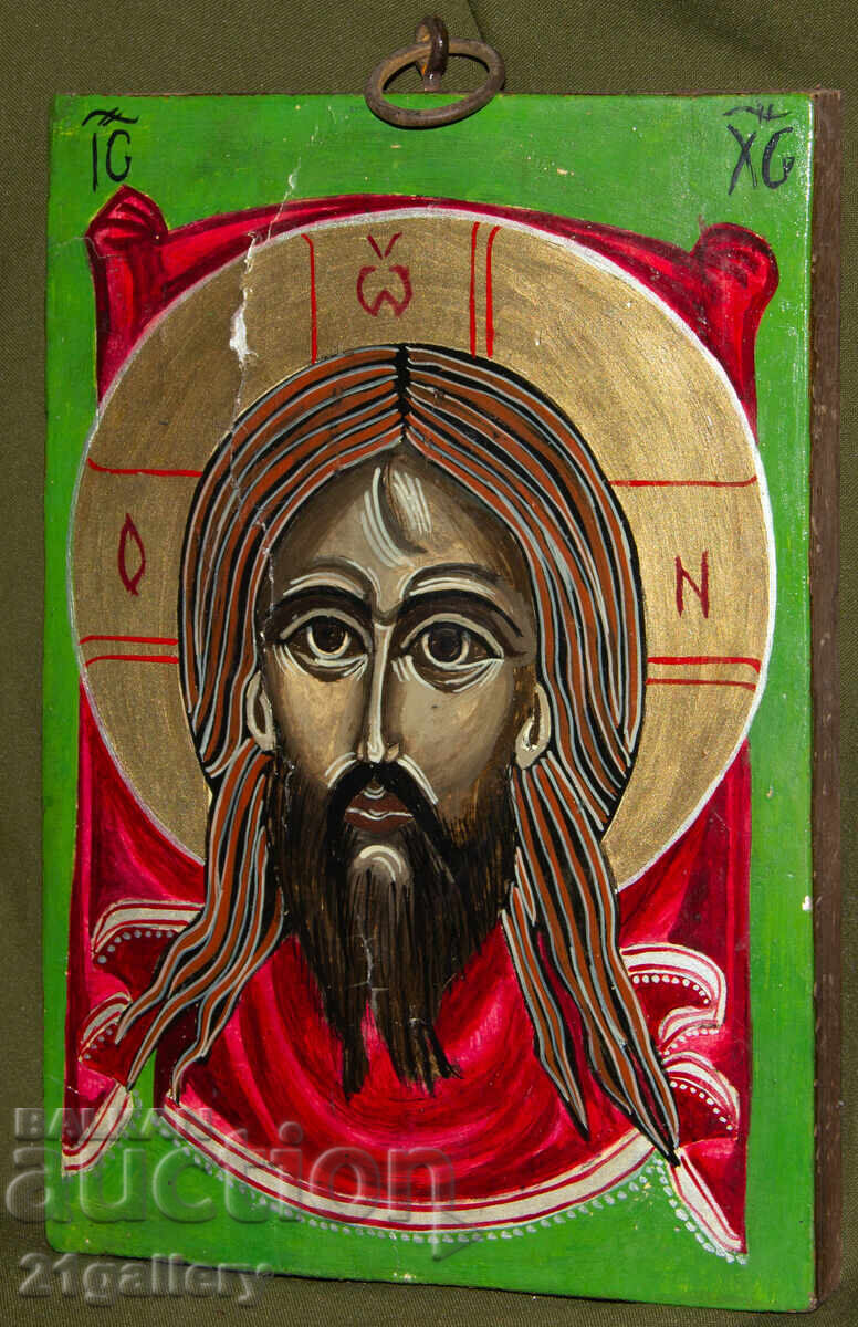 Χειροποίητη εικόνα, με τέμπερα, Ιησούς Χριστός