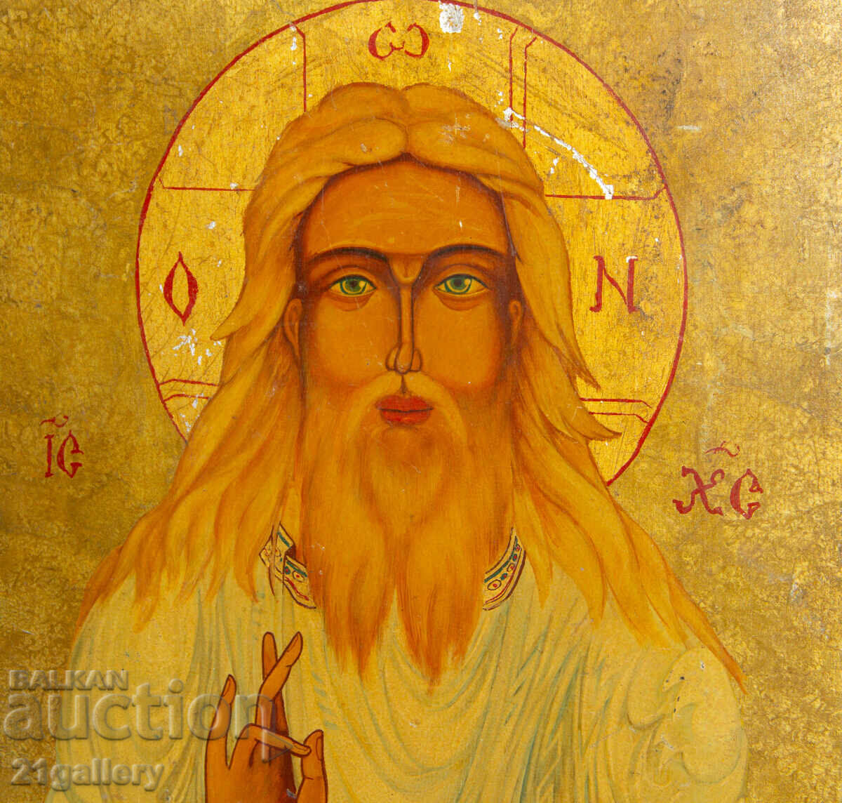 Delivery of Hand-painted icon, tempera paints, signed